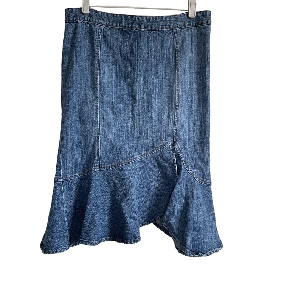 Y2K Denim Knee Length Skirt size 10